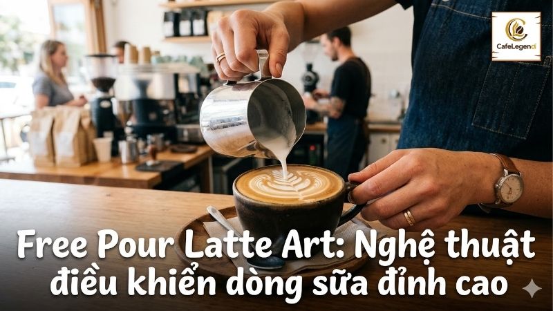 Free Pour Latte Art: Nghệ thuật điều khiển dòng sữa đỉnh cao